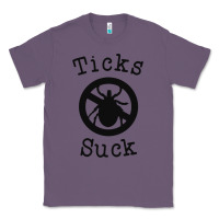 Lavender ticks suck shirt lyme disease gift green awareness ribbon Classic Tee - DesignPulse