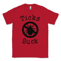 Red ticks suck shirt lyme disease gift green awareness ribbon Classic Tee - DesignPulse