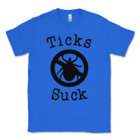 True Royal ticks suck shirt lyme disease gift green awareness ribbon Classic Tee - DesignPulse
