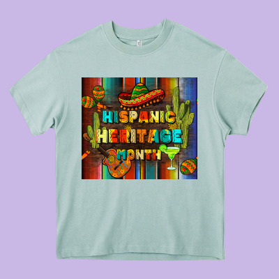 Hispanic Heritage Month Tumbler Heavy Core Tee Designed By Bundleandbundleshop