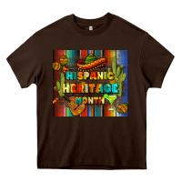 Chocolate Brown hispanic heritage month tumbler Heavy Core Tee - BundleAndBundleShop