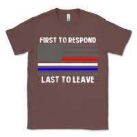 Chestnut police fire ems first responder american flag firefighter t shirt Classic Tee - DesignPulse