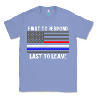 Colony Blue police fire ems first responder american flag firefighter t shirt Classic Tee - DesignPulse