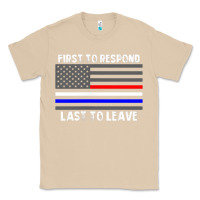 Mushroom police fire ems first responder american flag firefighter t shirt Classic Tee - DesignPulse