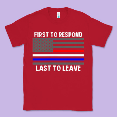 Police Fire Ems First Responder American Flag Firefighter T Shirt Classic Tee Designed By Designpulse