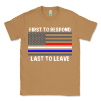 Toasted Coconut police fire ems first responder american flag firefighter t shirt Classic Tee - DesignPulse