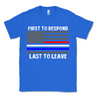 True Royal police fire ems first responder american flag firefighter t shirt Classic Tee - DesignPulse