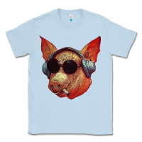 Dusty Blue Blodwyn pig Classic Tee - DesignPulse
