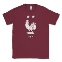 Burgundy FFF Two Stars Classic Tee - DesignPulse