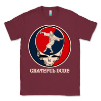 Burgundy grateful dude Classic Tee - DesignPulse
