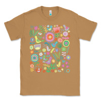 Toasted Coconut cute birds t  shirt birds and blooms   cute floral pattern by cecca de Classic Tee - DesignPulse