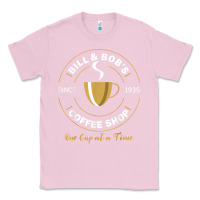 Bubblegum Pink bill and bob coffee shop aa recovery gift t shirt Classic Tee - PixelWave