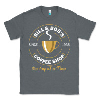Charcoal Heather bill and bob coffee shop aa recovery gift t shirt Classic Tee - PixelWave