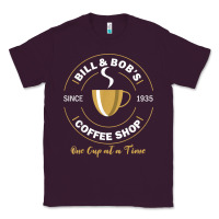 Plum bill and bob coffee shop aa recovery gift t shirt Classic Tee - PixelWave