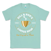 Seafoam bill and bob coffee shop aa recovery gift t shirt Classic Tee - PixelWave