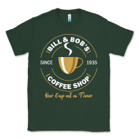 Sports Green bill and bob coffee shop aa recovery gift t shirt Classic Tee - PixelWave