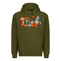 Army Green basketball coffee cups Premium Hoodie - AdoDesignShop