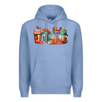 Colony Blue basketball coffee cups Premium Hoodie - AdoDesignShop