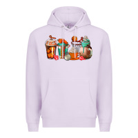 Lilac basketball coffee cups Premium Hoodie - AdoDesignShop