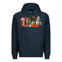 Navy basketball coffee cups Premium Hoodie - AdoDesignShop