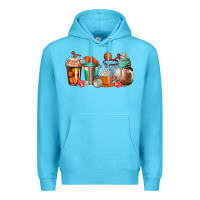 Ocean Blue basketball coffee cups Premium Hoodie - AdoDesignShop