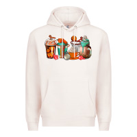 Pale Pink basketball coffee cups Premium Hoodie - AdoDesignShop