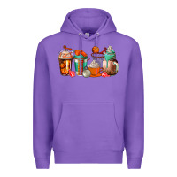 Purple basketball coffee cups Premium Hoodie - AdoDesignShop