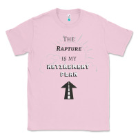 Bubblegum Pink the rapture is my retirement plan bible heaven jesus Classic Tee - PixelWave