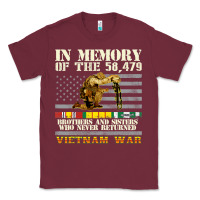 Burgundy Vietnam War Veterans US Memorial Day In The Memory Of 58479 38 Classic Tee - PixelWave