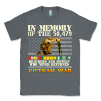 Charcoal Heather Vietnam War Veterans US Memorial Day In The Memory Of 58479 38 Classic Tee - PixelWave