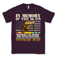 Plum Vietnam War Veterans US Memorial Day In The Memory Of 58479 38 Classic Tee - PixelWave
