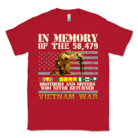 Red Vietnam War Veterans US Memorial Day In The Memory Of 58479 38 Classic Tee - PixelWave