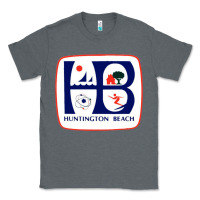 Charcoal Heather Coat of arms of Huntington Beach Classic Tee - PixelWave