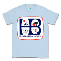 Dusty Blue Coat of arms of Huntington Beach Classic Tee - PixelWave