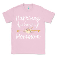 Bubblegum Pink happiness is being a mommom  cute mothers day gifts Classic Tee - PixelWave