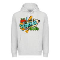 Dove Grey preschool dude Premium Hoodie - RanaPortraitStore
