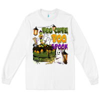 White too cute too spook Long Sleeve Tee - BarkalooDesign