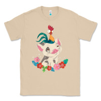 Mushroom Moana HeiHei Rooster Pua Flowers Graphic Classic Tee - PixelWave