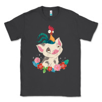 Smoke Moana HeiHei Rooster Pua Flowers Graphic Classic Tee - PixelWave
