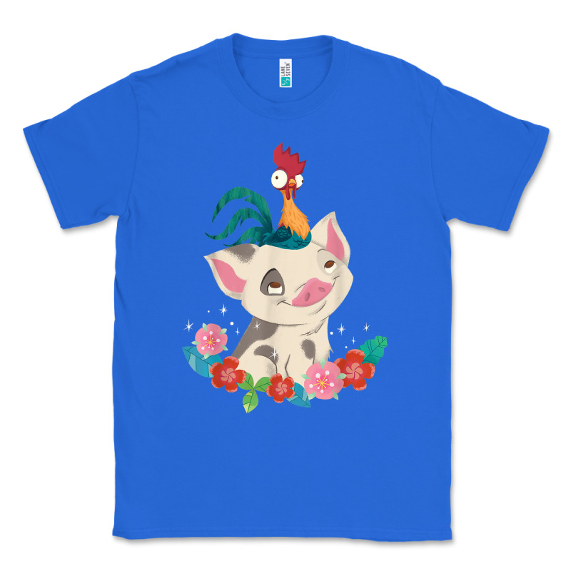 Moana Heihei Rooster Pua Flowers Graphic Classic Tee by PixelWave | Teevron