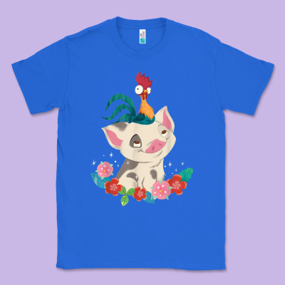 Moana Heihei Rooster Pua Flowers Graphic Classic Tee Designed By Pixelwave