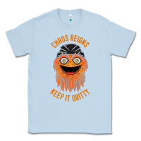 Dusty Blue chaos reigns keep it gritty Classic Tee - PixelWave