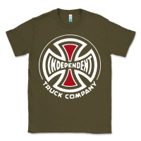 Army Green independent company cross skateboard Classic Tee - PixelWave