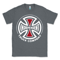 Charcoal Heather independent company cross skateboard Classic Tee - PixelWave