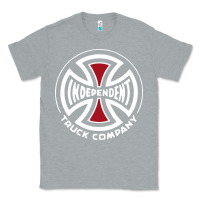 Heather Grey independent company cross skateboard Classic Tee - PixelWave