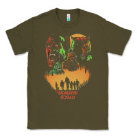Army Green The Monster Squad Classic Tee - PixelWave