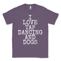 Lavender i love tap dancing & dogs funny dog gift t shirt men women Classic Tee - PixelWave