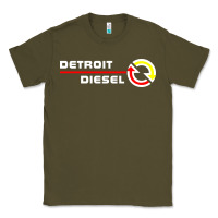 Army Green Detroit Diesel Classic Tee - PixelWave