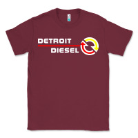 Burgundy Detroit Diesel Classic Tee - PixelWave