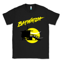 Black baywatch lifeguard tower sunset   baywatch Classic Tee - PixelWave